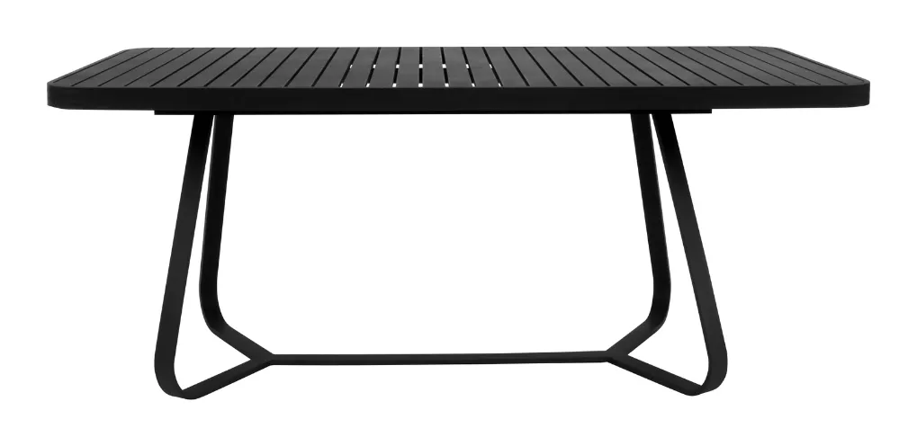 Mesa de Jantar Boston 6 Lugares - Tampo Alumínio Ripado